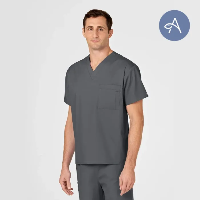 WonderWink Wonderworks (100) Unisex V-Neck Top (AGNIHOTRI) (Men's Fit)