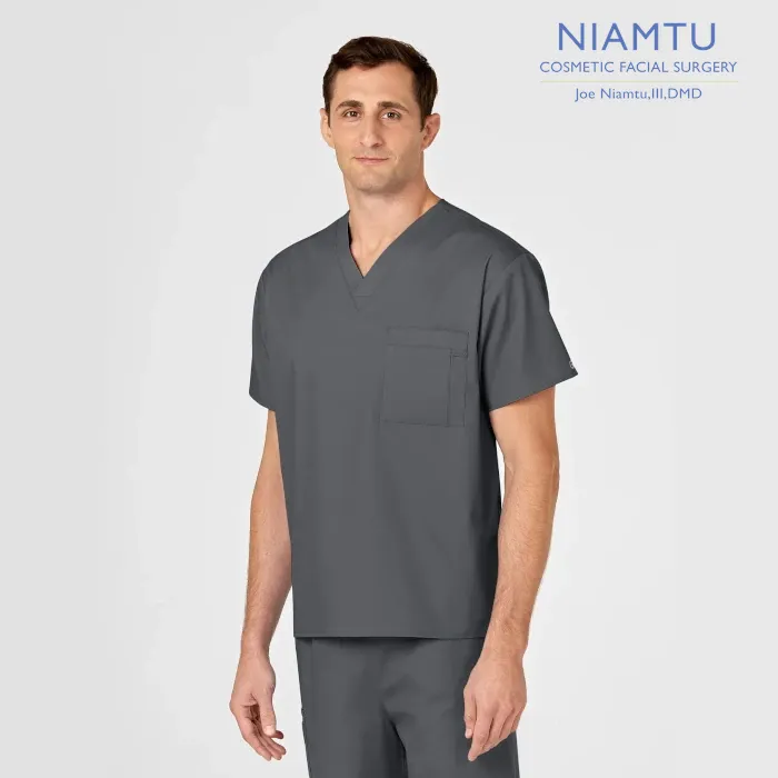 WonderWink Wonderworks (100) Unisex V-Neck Top (NIAMTU) (Men's Fit)