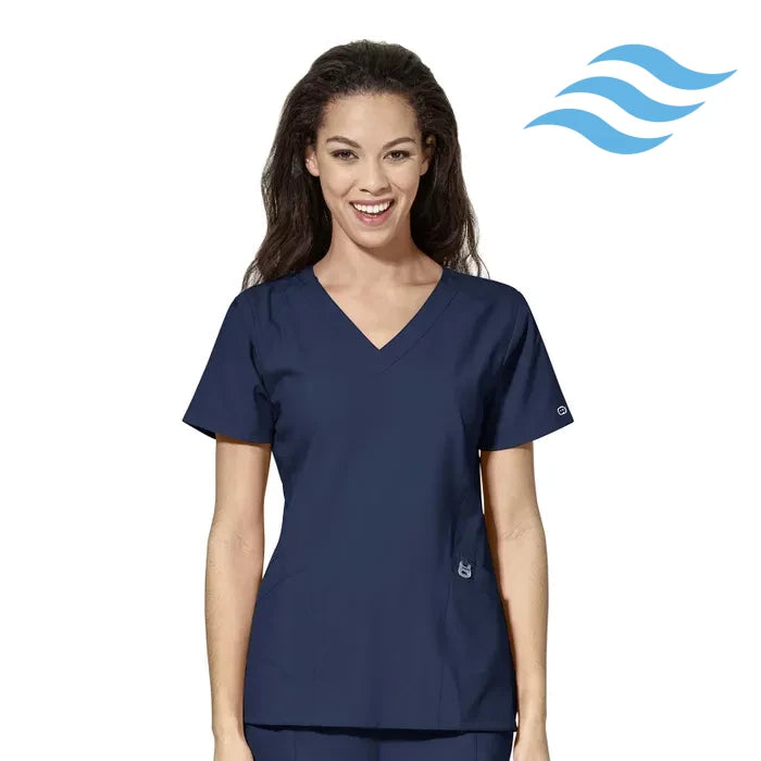 WonderWink W123 (6155) - Women's Stylized V-Neck Top (Envision)