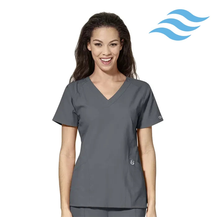 WonderWink W123 (6155) - Women's Stylized V-Neck Top (Envision)