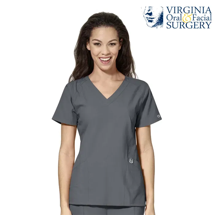 WonderWink W123 (6155) - Women's Stylized V-Neck Top (VOFS)