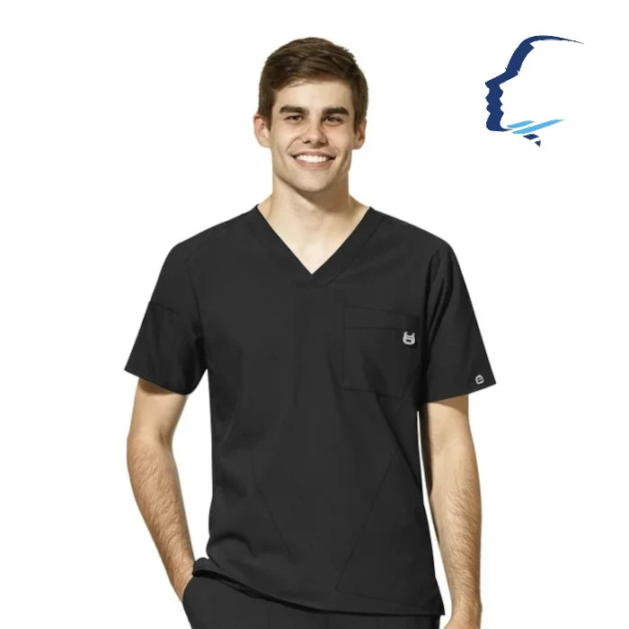 WonderWink W123 (6355) - Men's Men's V-Neck Scrub Top (CCOFS)