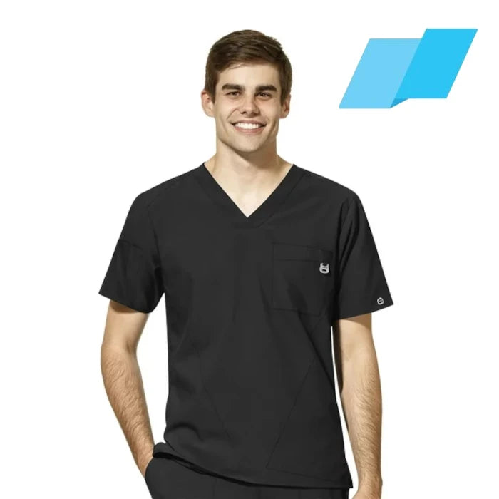 WonderWink W123 (6355) - Men's Men's V-Neck Scrub Top (Flagship)