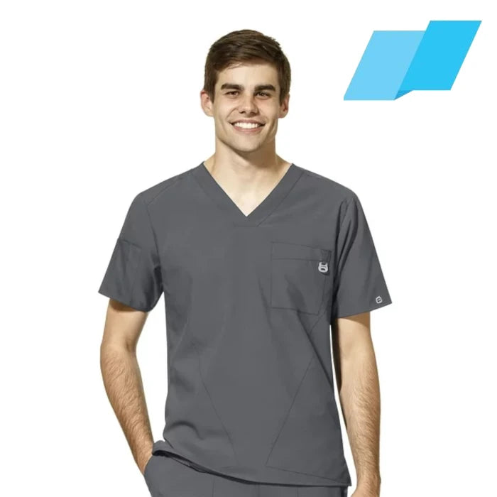 WonderWink W123 (6355) - Men's Men's V-Neck Scrub Top (Flagship)