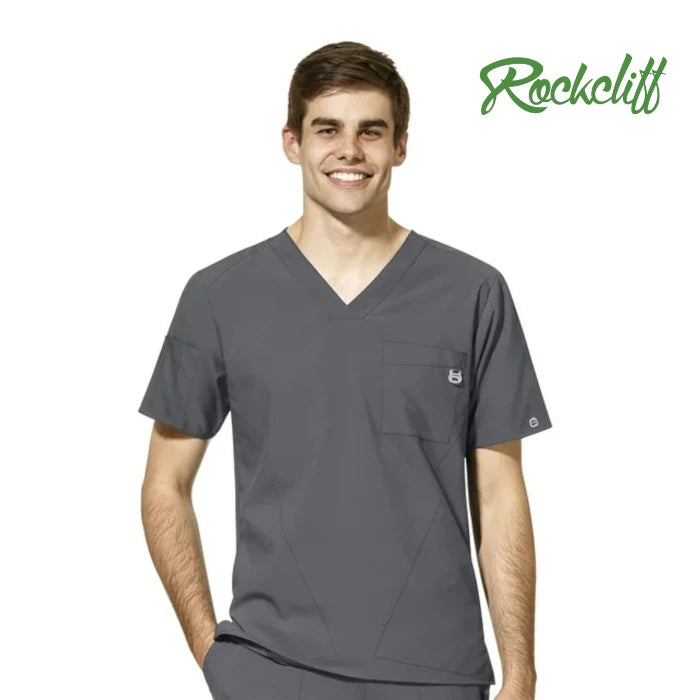 WonderWink W123 (6355) - Men's Men's V-Neck Scrub Top (Rockcliff)