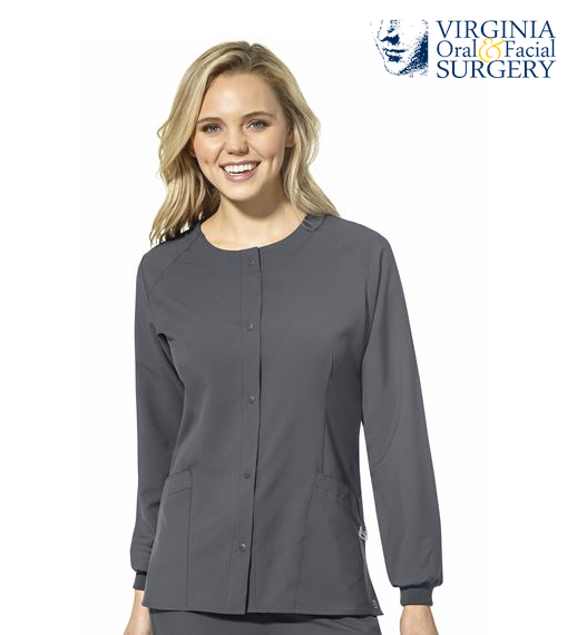 WonderWink W123 (8155) - Women's Crew Neck Warm Up Jacket (VOFS)