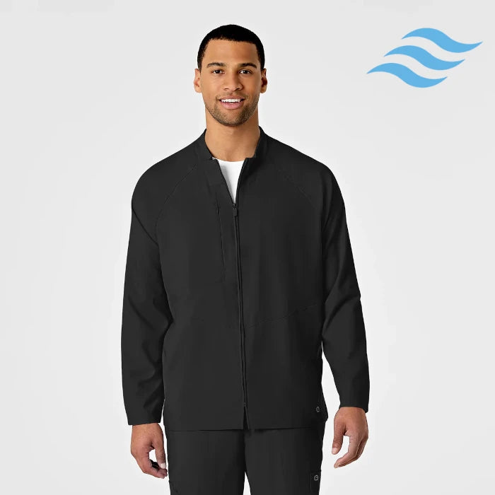 WonderWink W123 (8355) - Men's Zip Front Warm Up Scrub Jacket (Envision)