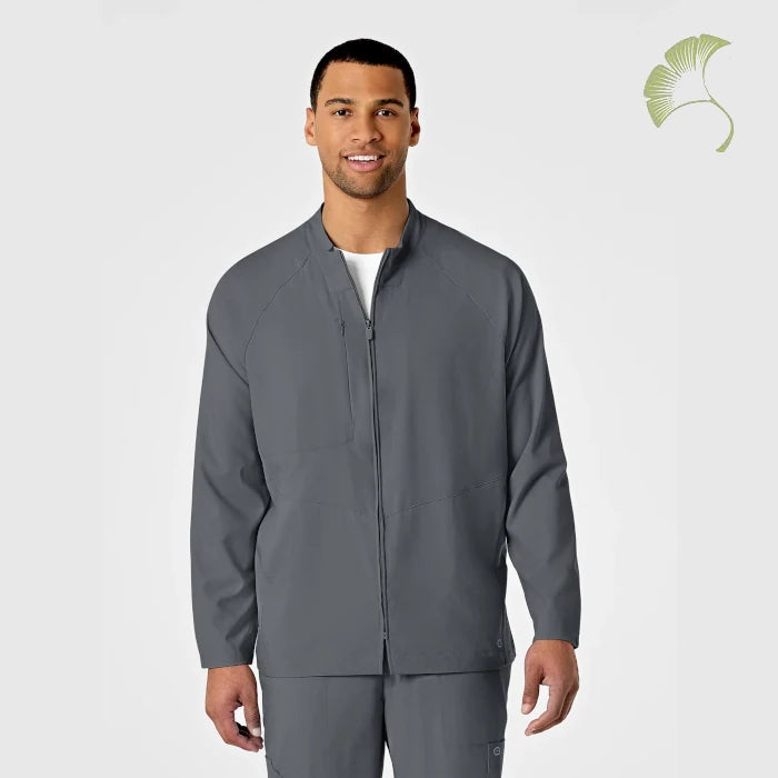 WonderWink W123 (8355) - Men's Zip Front Warm Up Scrub Jacket (AOFS)