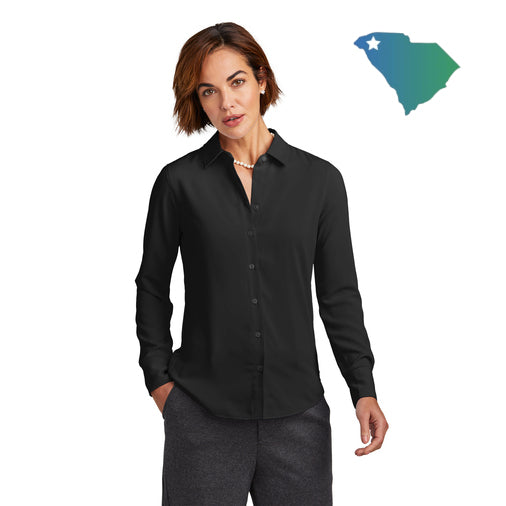 Brooks Brothers (BB18007) Women’s Full-Button Satin Blouse (UOMS)