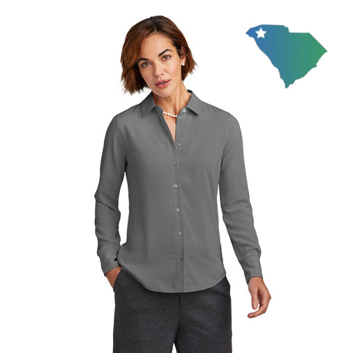 Brooks Brothers (BB18007) Women’s Full-Button Satin Blouse (UOMS)