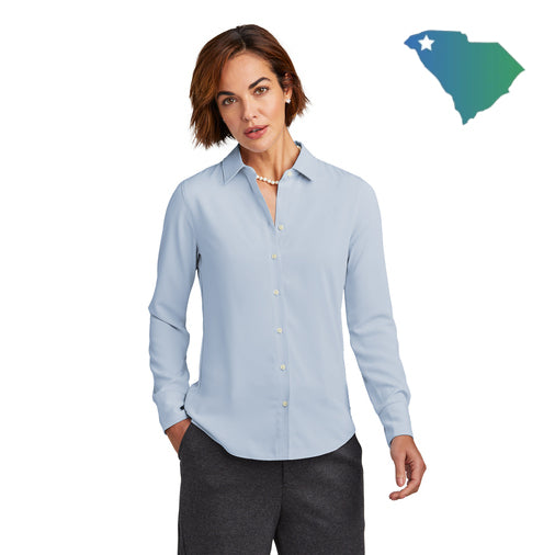 Brooks Brothers (BB18007) Women’s Full-Button Satin Blouse (UOMS)