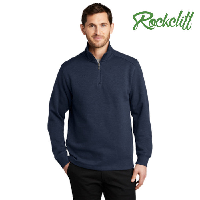 Port Authority (F295) Men's Slub Fleece 1/4-Zip Pullover (Rockcliff)