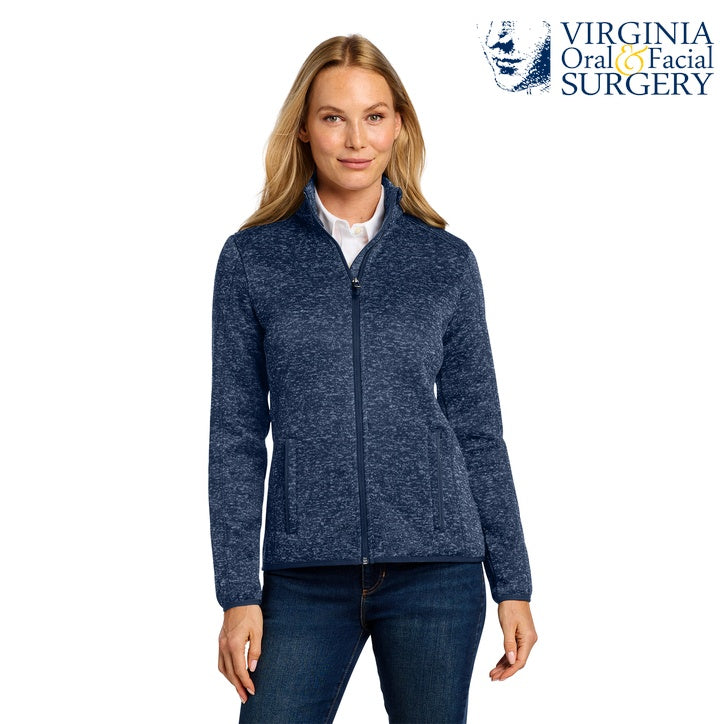 Port Authority (L232) Women's Sweater Fleece Jacket (VOFS)