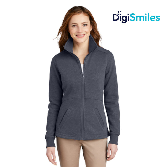 Port Authority (L293) Women's Slub Fleece Full-Zip Jacket (Digismiles)