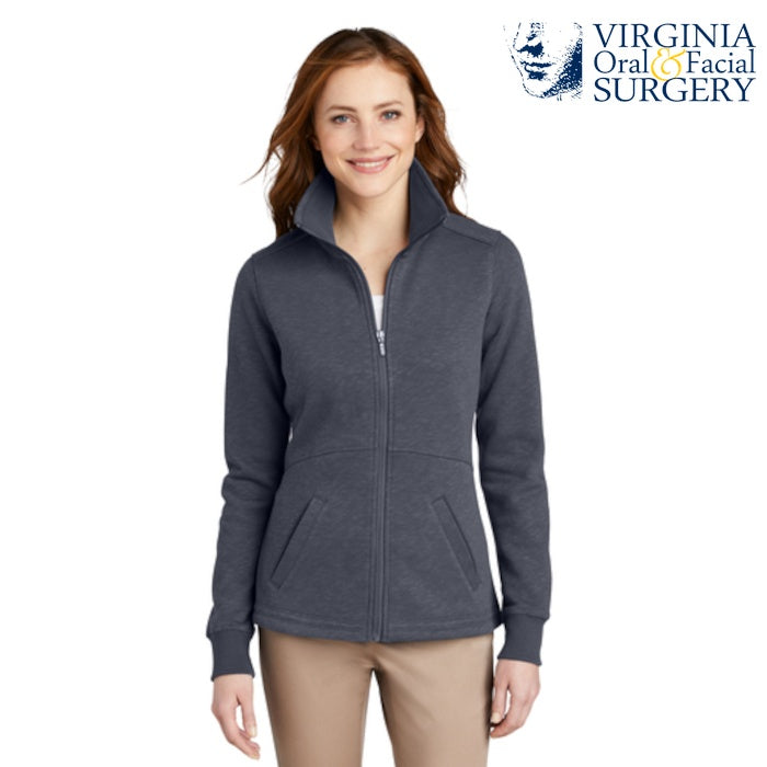Port Authority (L293) Women's Slub Fleece Full-Zip Jacket (VOFS)