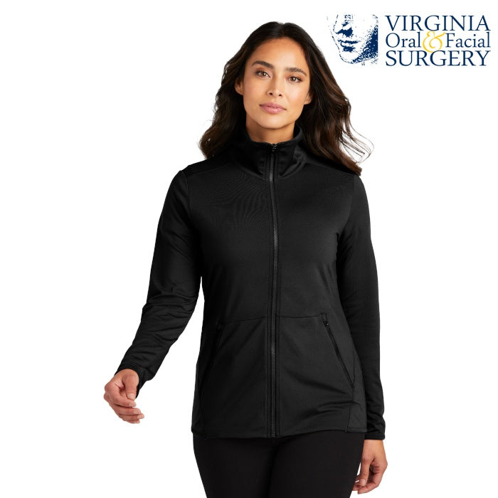 Port Authority (LK595) Women's Accord Stretch Fleece Full-Zip (VOFS)