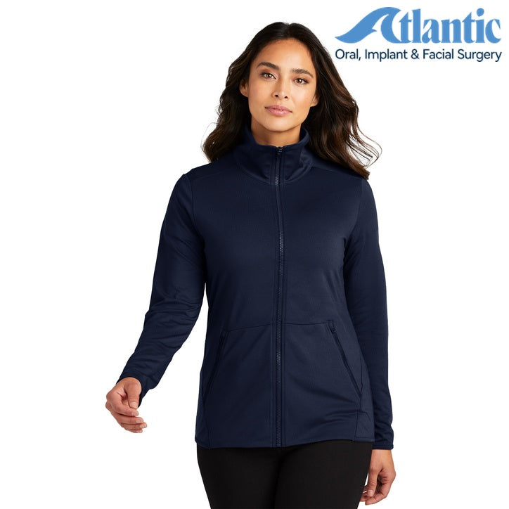 Port Authority (LK595) Women's Accord Stretch Fleece Full-Zip (Atlantic)