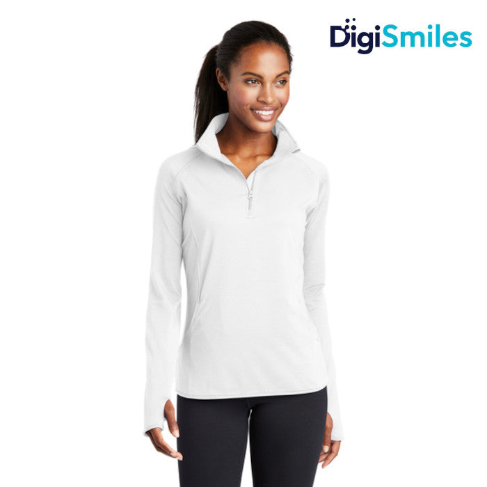 Sport-Tek (LST850) Women's Sport-Wick Stretch 1/4-Zip Pullover (DigiSmiles)