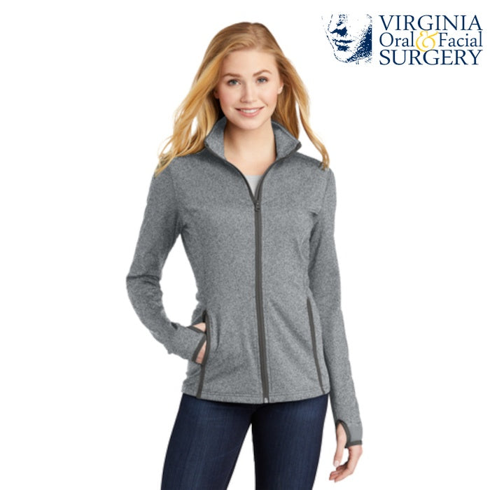 Sport-Tek (LST853) Women's Sport-Wick Stretch Contrast Full-Zip Jacket (VOFS)