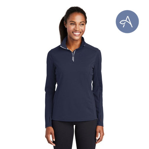 Sport-Tek (LST860) Women's Sport-Wick Textured 1/4-Zip Pullover (AGNIHOTRI)