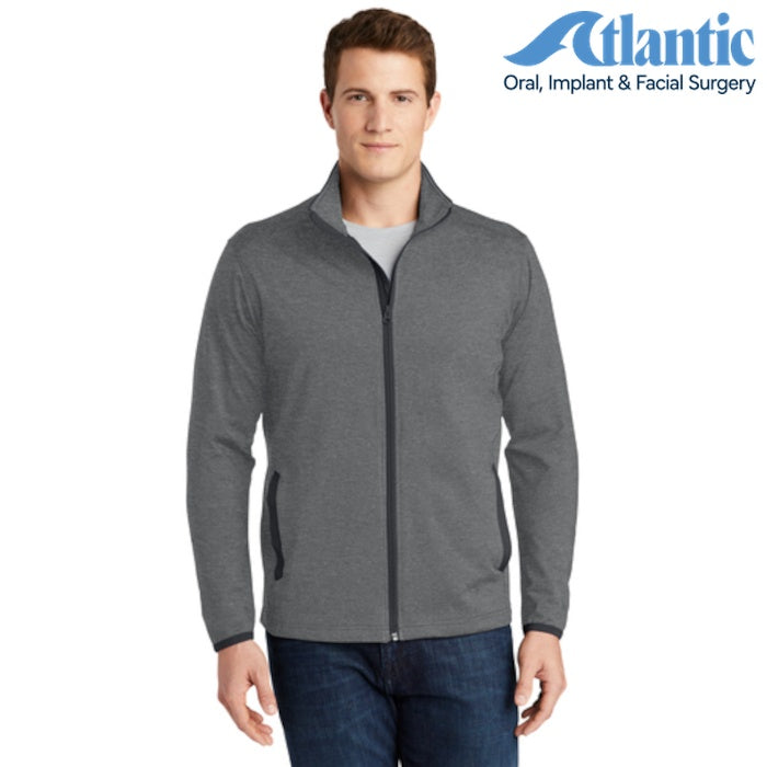 Sport-Tek (ST853) Men's Sport-Wick Stretch Contrast Full-Zip Jacket (Atlantic)