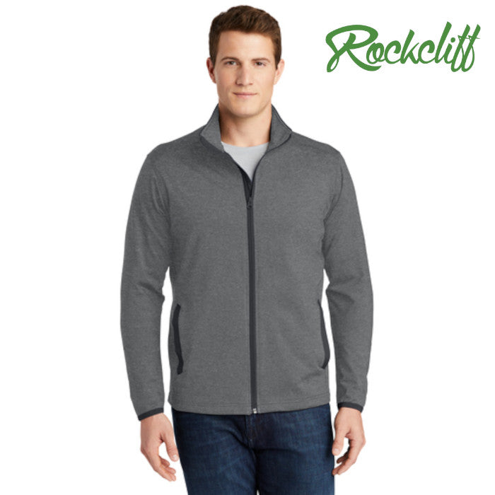 Sport-Tek (ST853) Men's Sport-Wick Stretch Contrast Full-Zip Jacket (Rockcliff)