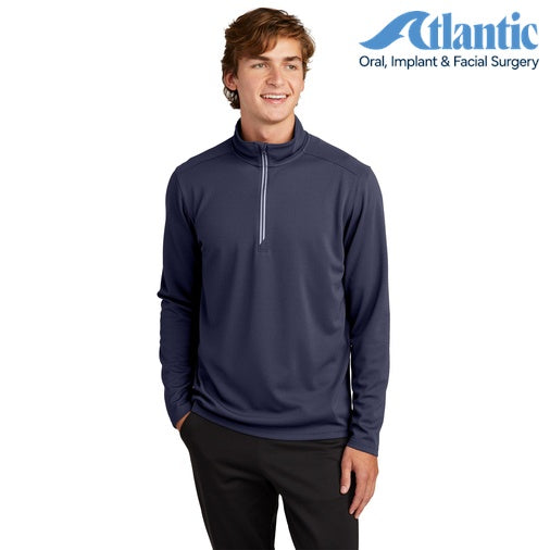 Sport-Tek (ST860) Men's Sport-Wick Textured 1/4-Zip Pullover (Atlantic)