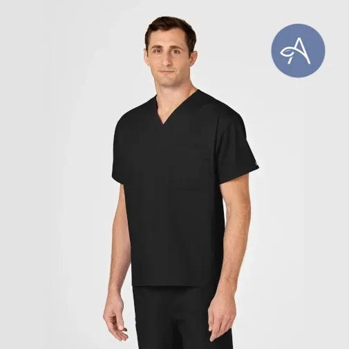 WonderWink Wonderworks (100) Unisex V-Neck Top (AGNIHOTRI) (Men's Fit)