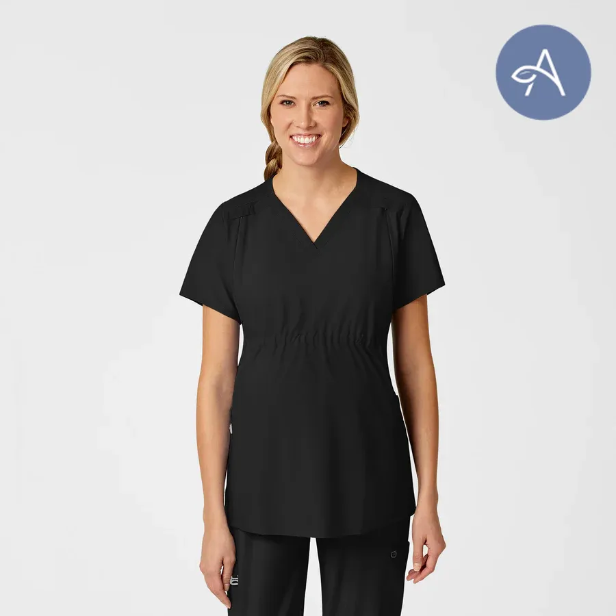 WonderWink W123 (4555) - Maternity V-Neck Scrub Top (AGNIHOTRI)