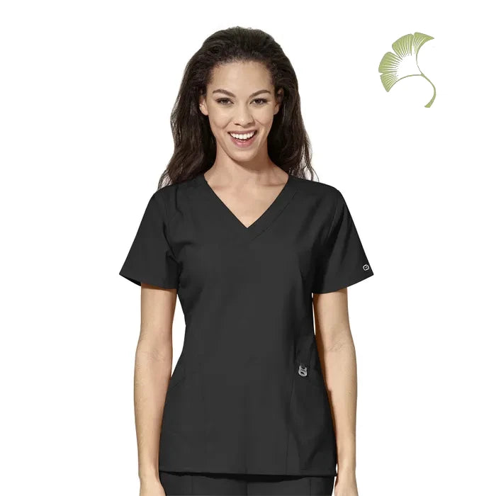 WonderWink W123 (6155) - Women's Stylized V-Neck Top (AOFS)