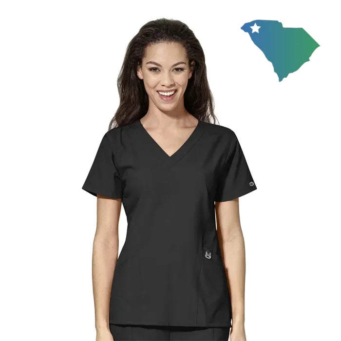 WonderWink W123 (6155) - Women's Stylized V-Neck Top (UOMS)