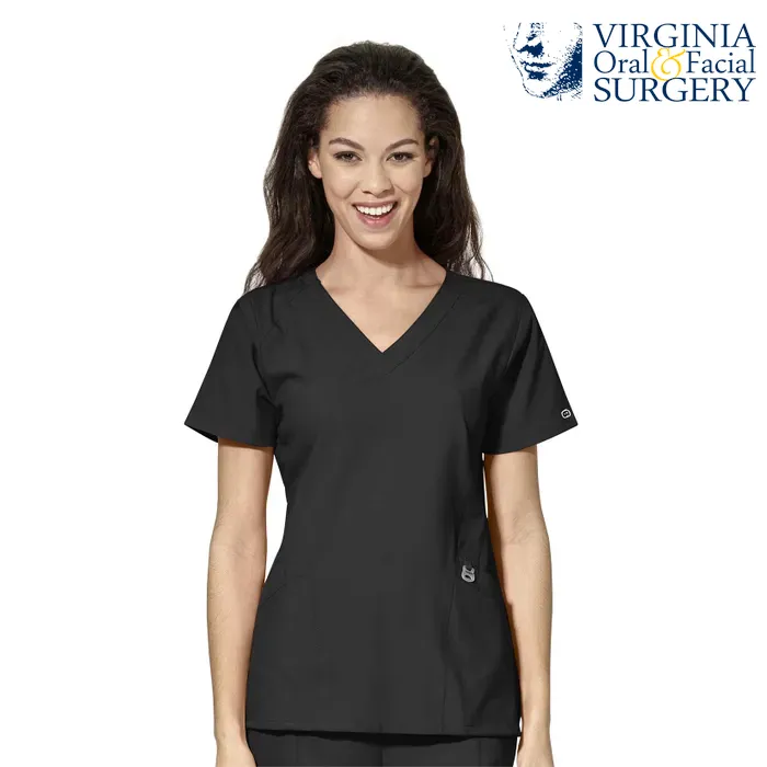 WonderWink W123 (6155) - Women's Stylized V-Neck Top (VOFS)