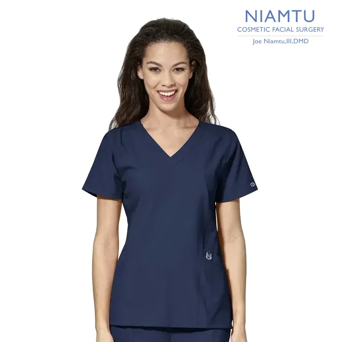 WonderWink W123 (6155) - Women's Stylized V-Neck Top (NIAMTU)