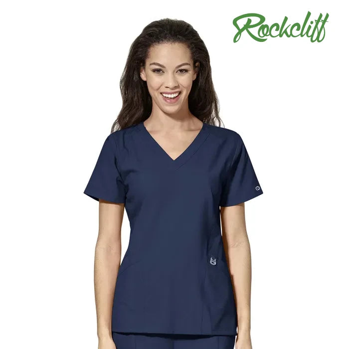 WonderWink W123 (6155) - Women's Stylized V-Neck Top (Rockcliff)