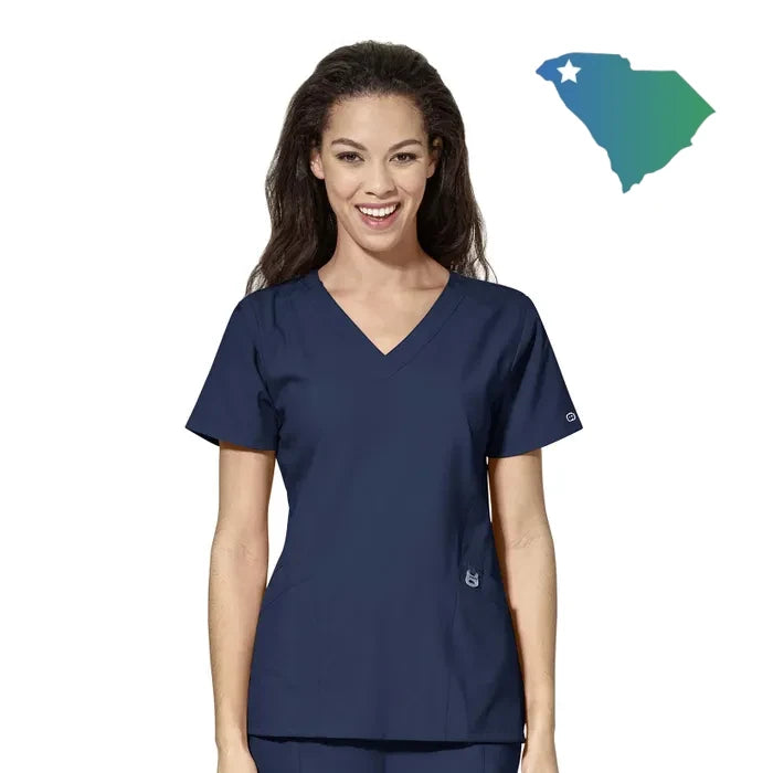 WonderWink W123 (6155) - Women's Stylized V-Neck Top (UOMS)