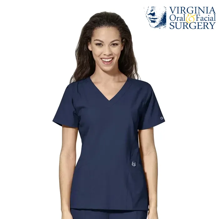 WonderWink W123 (6155) - Women's Stylized V-Neck Top (VOFS)