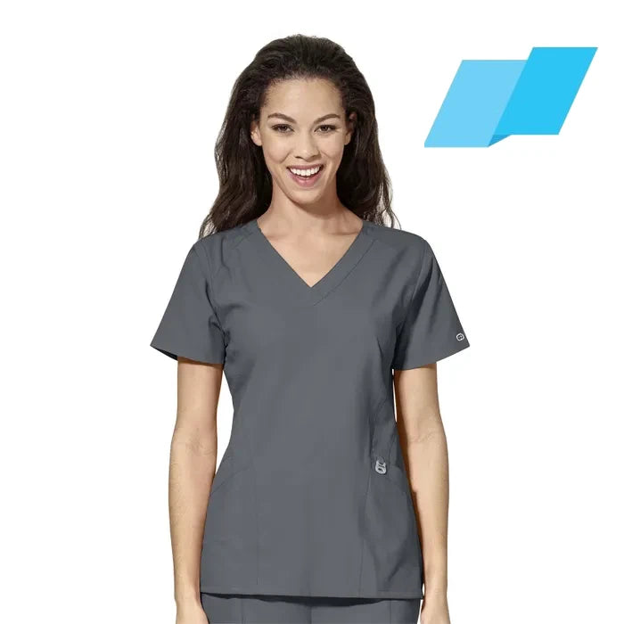 WonderWink W123 (6155) - Women's Stylized V-Neck Top (Flagship)