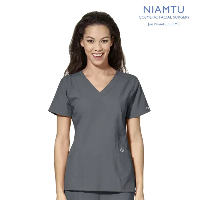 WonderWink W123 (6155) - Women's Stylized V-Neck Top (NIAMTU)