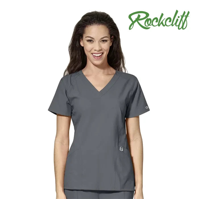 WonderWink W123 (6155) - Women's Stylized V-Neck Top (Rockcliff)