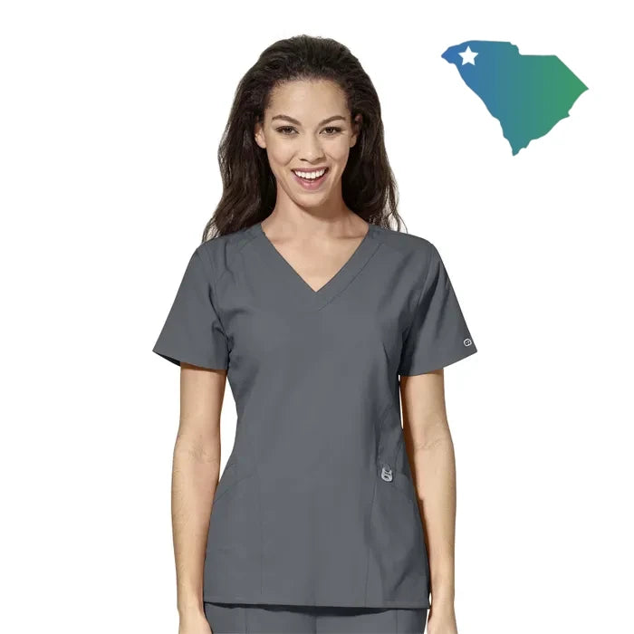 WonderWink W123 (6155) - Women's Stylized V-Neck Top (UOMS)