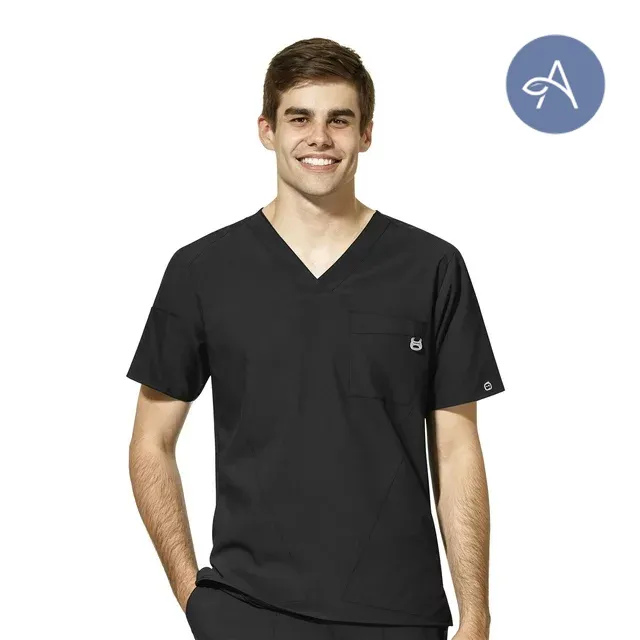 WonderWink W123 (6355) - Men's Men's V-Neck Scrub Top (AGNIHOTRI)
