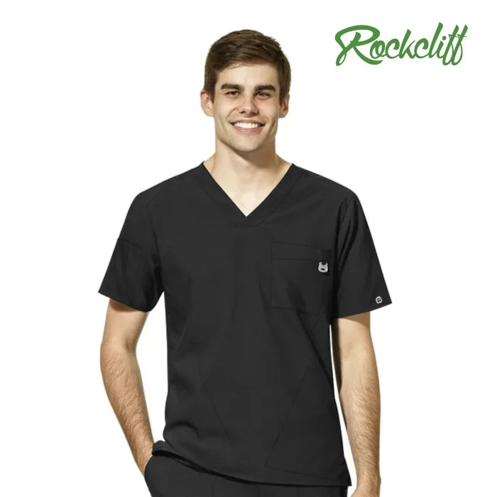 WonderWink W123 (6355) - Men's Men's V-Neck Scrub Top (Rockcliff)