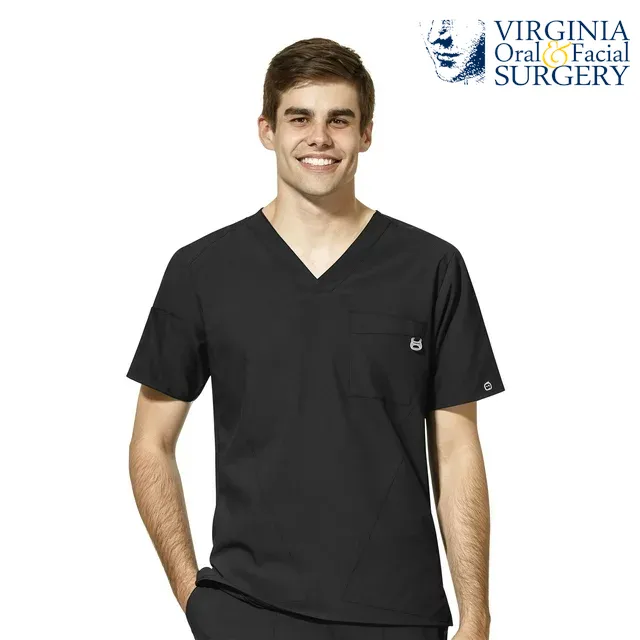 WonderWink W123 (6355) - Men's Men's V-Neck Scrub Top (VOFS)