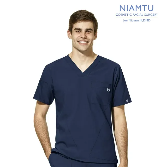 WonderWink W123 (6355) - Men's Men's V-Neck Scrub Top (NIAMTU)