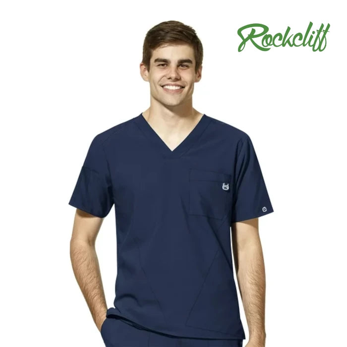 WonderWink W123 (6355) - Men's Men's V-Neck Scrub Top (Rockcliff)