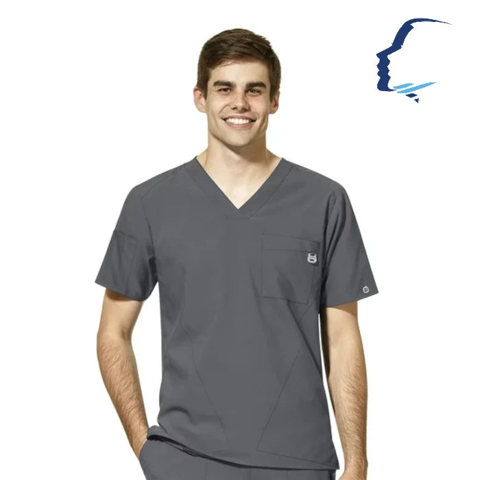 WonderWink W123 (6355) - Men's Men's V-Neck Scrub Top (CCOFS)