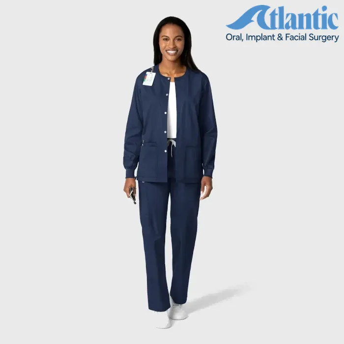 WonderWink Wonderworks (800) - Unisex Snap Front Jacket (Atlantic)
