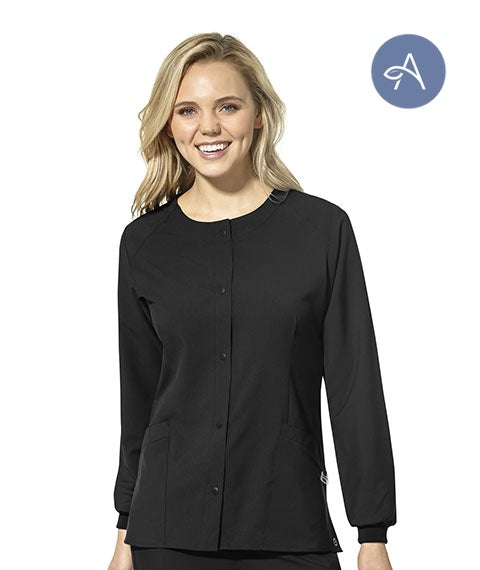 WonderWink W123 (8155) - Women's Crew Neck Warm Up Jacket (AGNIHOTRI)