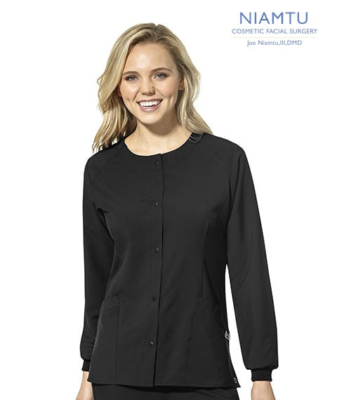 WonderWink W123 (8155) - Women's Crew Neck Warm Up Jacket (NIAMTU)