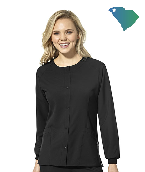 WonderWink W123 (8155) - Women's Crew Neck Warm Up Jacket (UOMS)